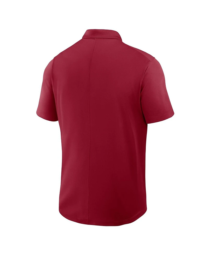 Nike Men's Crimson Alabama Crimson Tide Primetime Victory Primary Logo Performance Polo Shirt