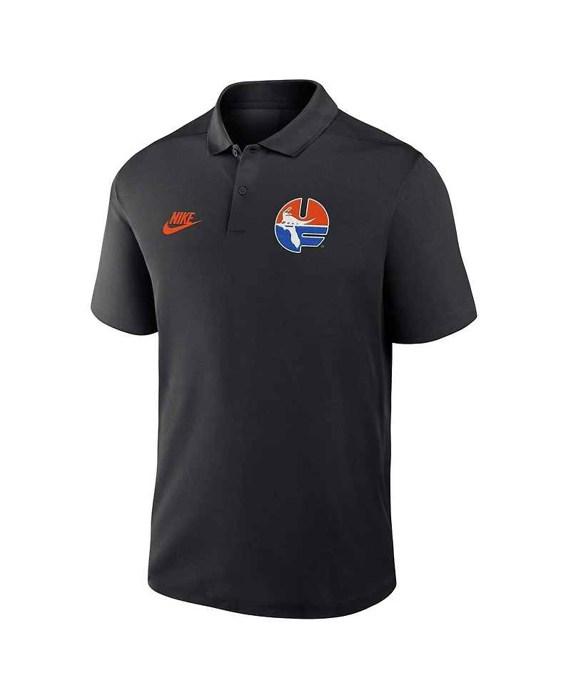 Nike Men's Black Florida Gators Primetime Victory Legacy Vault Logo Performance Polo Shirt