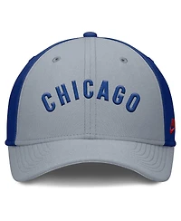 Nike Men's Gray/Royal Chicago Cubs Rise Swoosh Performance Flex Hat