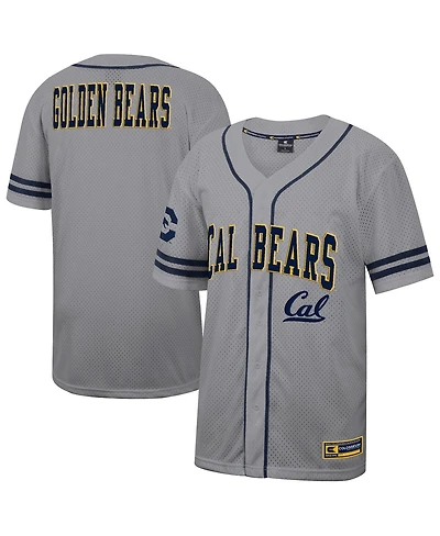 Colosseum Men's Gray Cal Bears Free Spirited Baseball Jersey