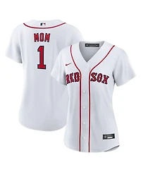 Nike Women's White Boston Red Sox 1 Mom Home Replica Jersey
