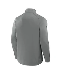 Fanatics Men's Gray Carolina Hurricanes 2025 Stanley Cup Playoffs Authentic Pro Fleece Quarter-Zip Pullover Sweatshirt