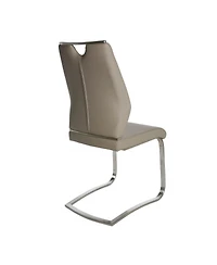 Set of Two Faux Leather Cantilever Chairs for Modern Home and Office Seating