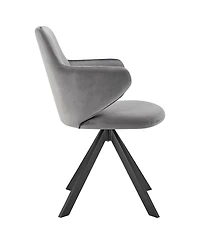 Upholstered Velvet Dining Armchair with Tufted Backrest