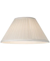 Springcrest Ivory Mushroom Pleated Medium Lamp Shade 6" Top x 14" Bottom x 7" High x 8" Slant (Spider) Replacement with Harp and F