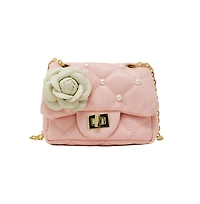 Tiny Treats + Zomi Gems Girls Classic Quilted Flower Pearl Handbag