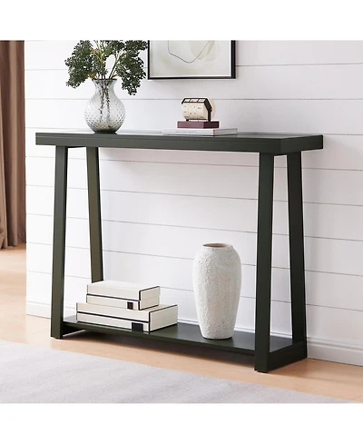 Kings Brand Furniture Emma Narrow Console Table with Lower Shelf Perfect for Sofa Table, Entryway Hallway, Living Room
