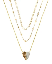 Unwritten Crystal Heart Pendant Necklace Set