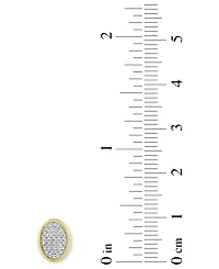 Diamond Oval Bezel Cluster Stud Earrings (1/5 ct. t.w.) in 14k Gold