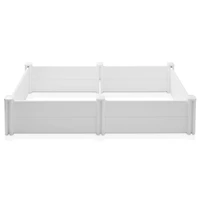 3' x 6' x 12" White Vinyl Raised Garden Bed, Above Ground Planter Box