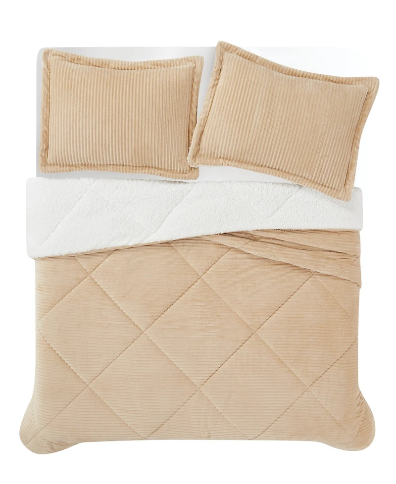 London Fog Signature Corduroy 3-Pc. Comforter Set, Full/Queen