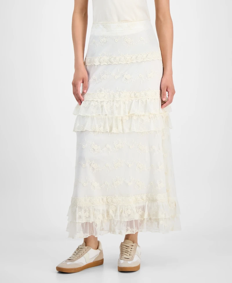 And Now This Women's Lace Tiered Maxi Skirt, Exclusively at Macy's