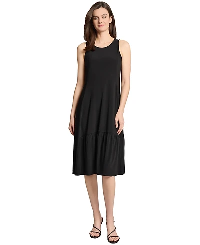 Jones New York Women's Round-Neck Ruffle-Hem Tank Dress