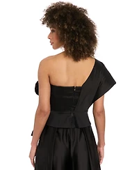 Muse Women's One-Shoulder Asymmetric-Bow Top