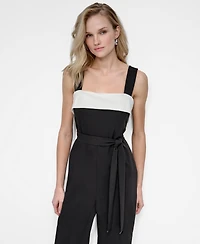 Dkny Women's Belted Buckle-Strap Jumpsuit