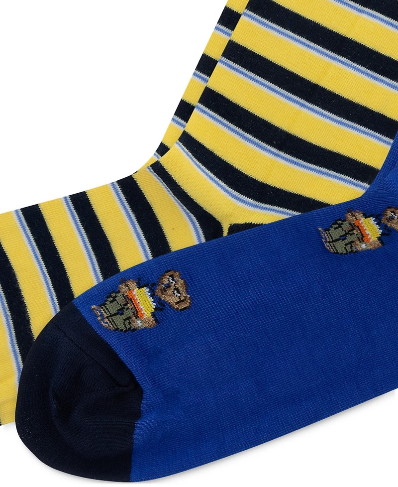Polo Ralph Lauren Men's 2-Pk. Rl Surf Club Mini Bear Slack Socks