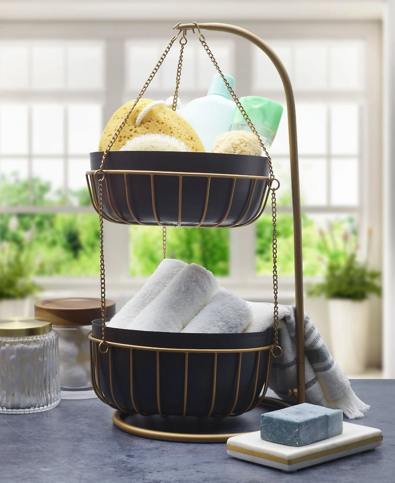 Mikasa Gourmet Basics Aztec 2-Tier Basket