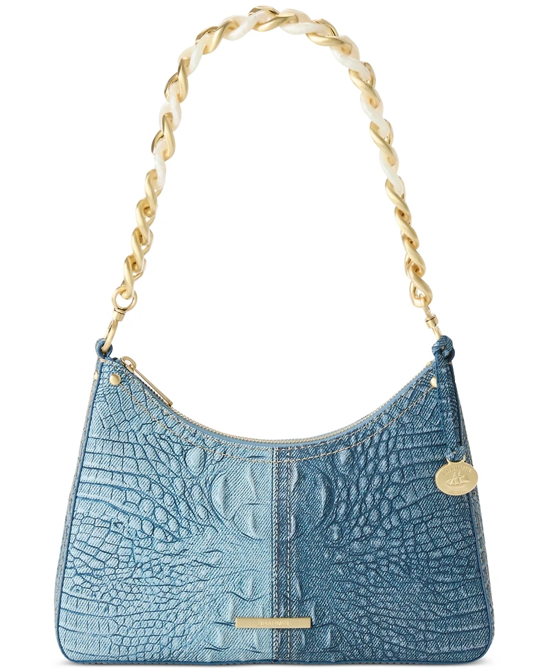 Brahmin Mod Esme Denim Secour Medium Leather Shoulder Bag