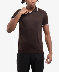 Spring + Mercer Men's Johnny Collar Short Sleeve Sweater Polo