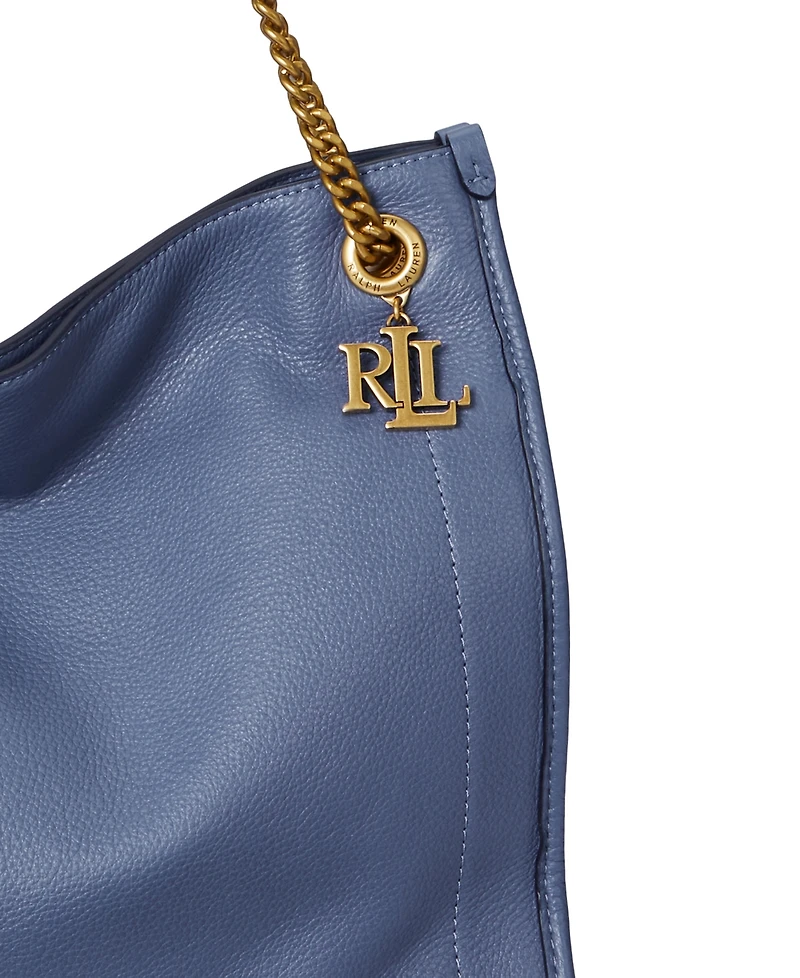 Lauren Ralph Lauren Bradley Large Pebbled Leather Tote Bag