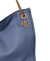 Lauren Ralph Lauren Bradley Large Pebbled Leather Tote Bag