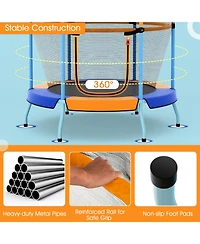 48 Inch Toddler Trampoline with Safety Enclosure Net