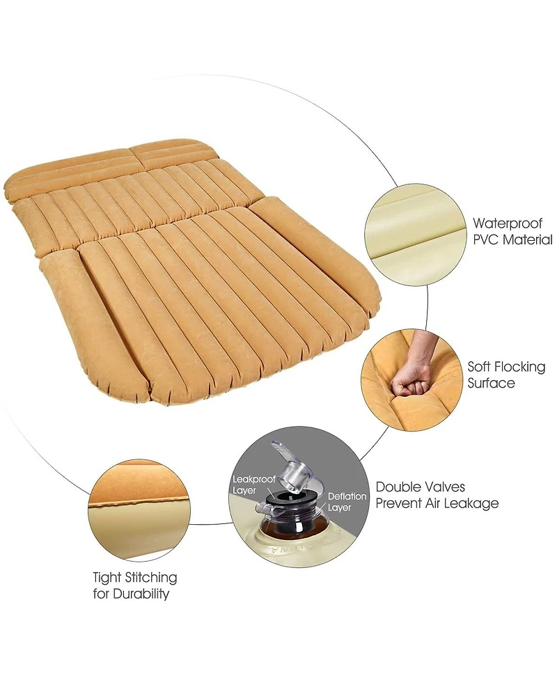Inflatable Suv Air Backseat Mattress Travel Pad with Pump Camping