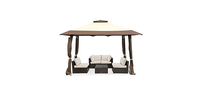 13 x 13 Feet Pop Up Gazebo Tent with Carry Bag for Patio Garden