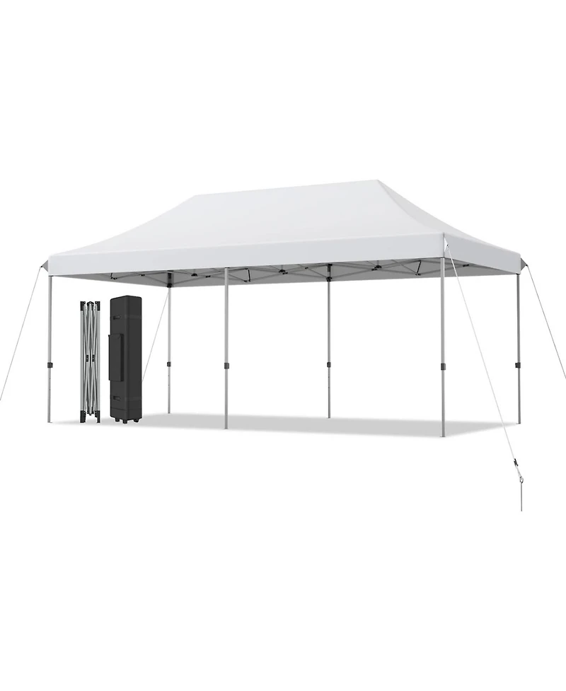 10 x 20 Feet Adjustable Folding Heavy Duty Sun Shelter with Carrying Bag