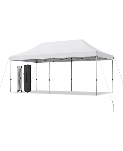 10 x 20 Feet Adjustable Folding Heavy Duty Sun Shelter with Carrying Bag