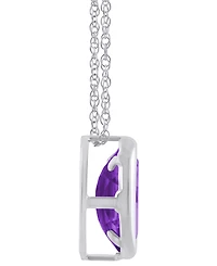 Pink Topaz Oval Solitaire 18" Pendant Necklace 10k Gold (Also Additional Gemstones)
