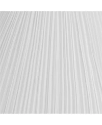 Springcrest White Mushroom Pleated Medium Lamp Shade 6" Top x 14" Bottom x 8" Slant (Spider) Replacement with Harp and Finial