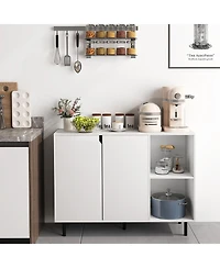 Sideboard Buffet Cabinet Kitchen Storage with Adjustable Shelves for Dining Room or Living Room