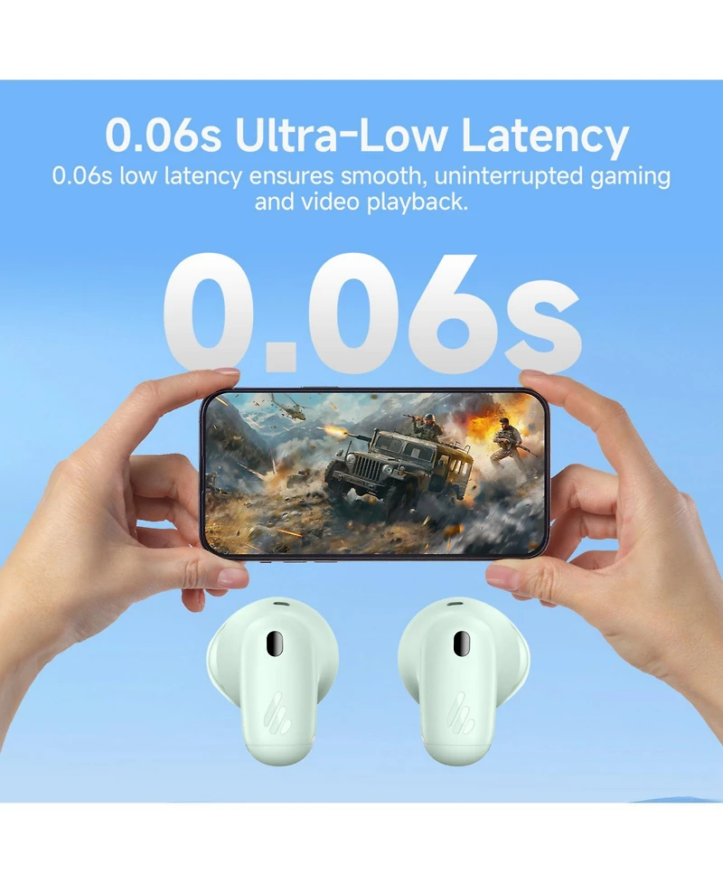 Edifier X1 Lite True Wireless Earbuds, Bluetooth 5.4 Earphones for Clear Calls, IP54 Sweat Resistant Fast Charging