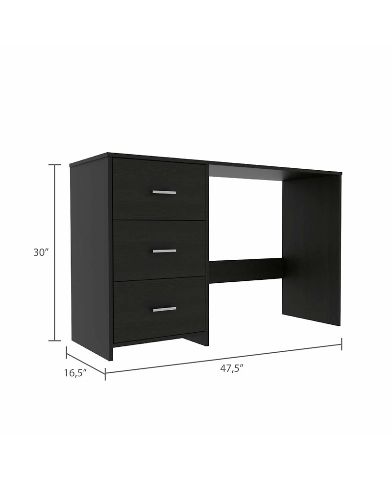 Contemporary Computer Desk with Three Drawers for Office Organization