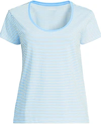 Lands' End Women's Supima Cotton Tall Short Sleeve Scoop Neck Tee