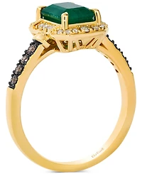 Le Vian New Emerald (1-1/5 ct. t.w.) & Diamond (1/5 ct. t.w.) Statement Ring in 14k Yellow Gold