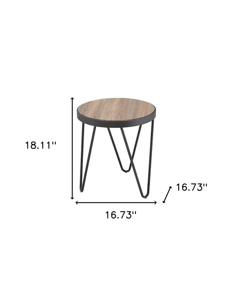 Classic Solid Wood Round End Table with Timeless Design