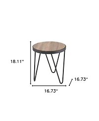 Classic Solid Wood Round End Table with Timeless Design