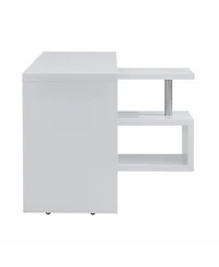45" White Corner Writing Desk