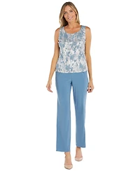 R & M Richards Petite Metallic Swing Jacket, Tank and Pants 3-Pc. Set