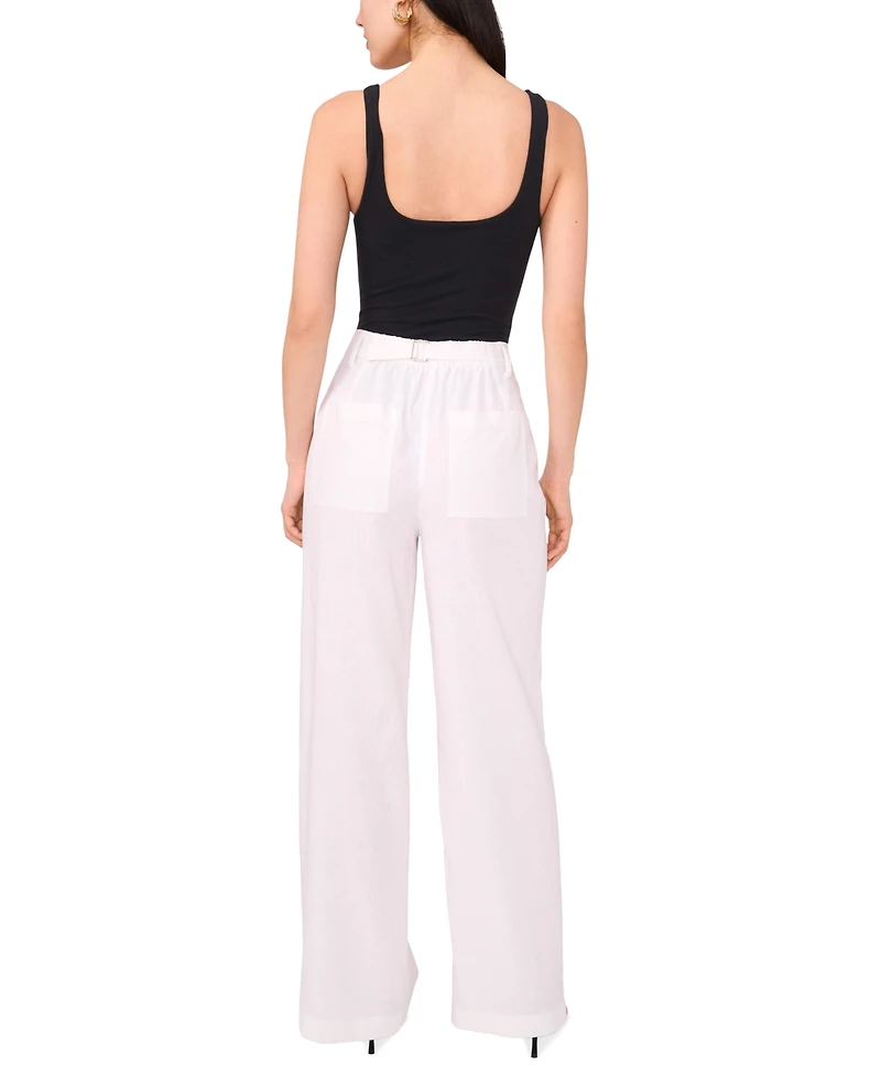 Vince Camuto Women's Linen-Blend Wide-Leg Pants