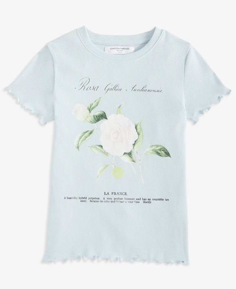 Grayson Threads Kids, The Label Girls 4-8 Floral Short-Sleeve T-Shirt