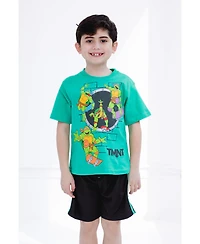 Teenage Mutant Ninja Turtles Toddler Boys Donatello Leonardo Michelangelo Raphael T-Shirt and Shorts Outfit Set to