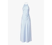WeWoreWhat Women's Halter Tie Neck Maxi Dress