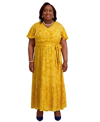 Kasper Flutter-Sleeve Smock-Waist Dress, Regular & Plus