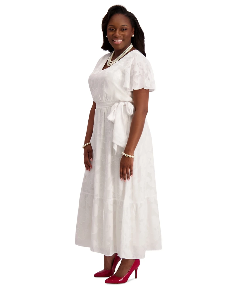 Kasper Flutter-Sleeve Smock-Waist Dress, Regular & Plus