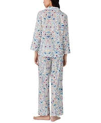 Lauren Ralph Women's 3/4-Sleeve Ankle Pajama Set