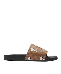 Coach X Peanuts Men's Signature Canvas Snoopy Print Pool Slide