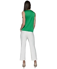 Karl Lagerfeld Paris Women's Sleeveless Strappy-Neck Top